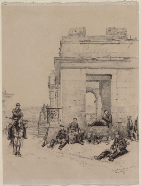 Soldiers Resting, 1878. Creator: Édouard Detaille (French, 1848-1912).