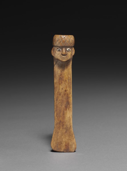 Spatula with Carved Head, 500-900. Creator: Unknown.