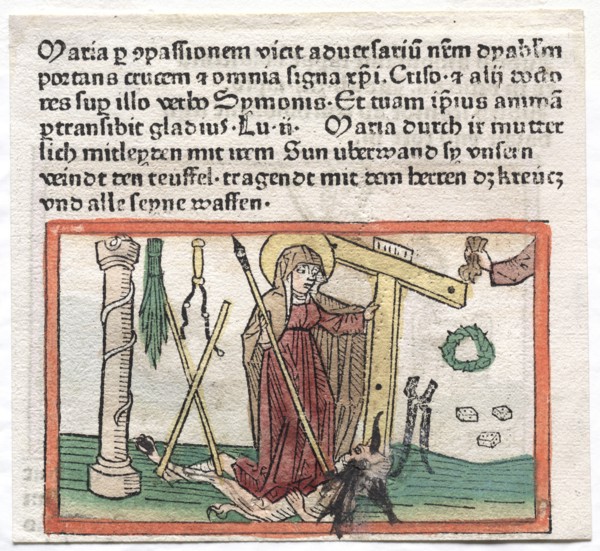 Spiegel Menslicher Behaltnis: The Virgin Mary Overcoming a Devil, 1400s. Creator: Unknown.