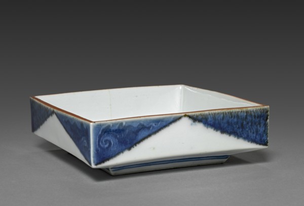 Square Dish with Rock and Tree Design: Arita Ware, 1700s. Creator: Unknown.