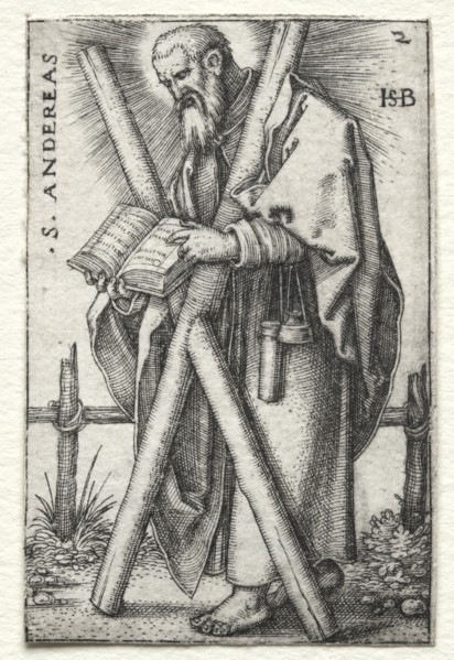 St. Andrew, 1545-1546. Creator: Hans Sebald Beham (German, 1500-1550).