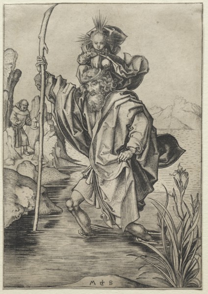 St. Christopher. Creator: Martin Schongauer (German, c.1450-1491).