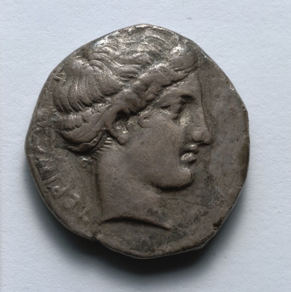 Stater: Head of Nymph (obverse), after 400 BC. Creator: Unknown.