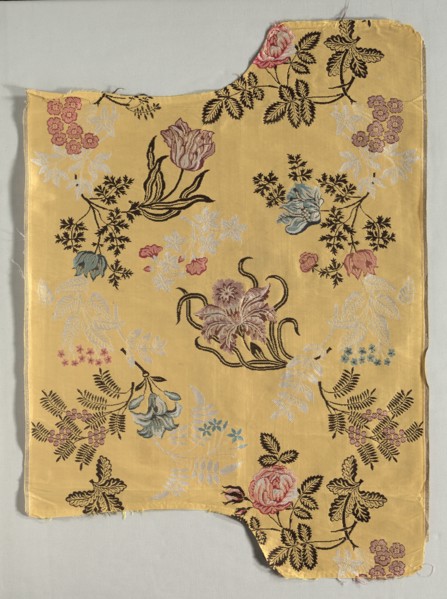 Strip of Brocaded Silk, 1700s. Creator: Unknown.