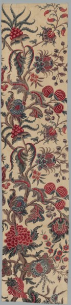 Strip of Woodblock Printed Linen, c. 1785. Creator: Unknown.