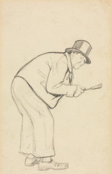 Study for "A Woman Hater". Creator: Charles Samuel Keene (British, 1823-1891).