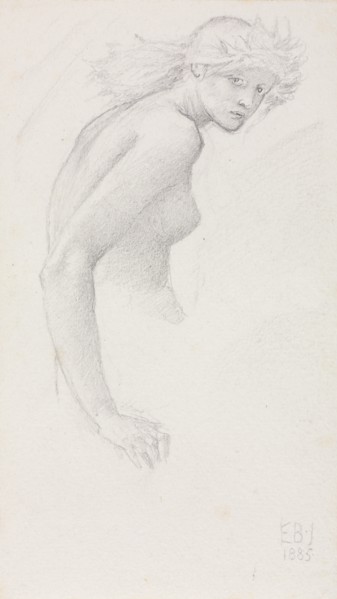 Study of a Female Figure, 1885. Creator: Edward Burne-Jones (British, 1833-1898).