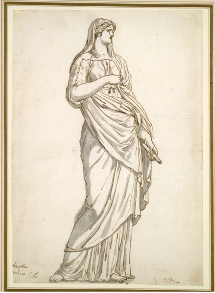 Study of the Sabine Statue from the Villa Medici, c. 1775-1780. Creator: Jacques-Louis David (French, 1748-1825).