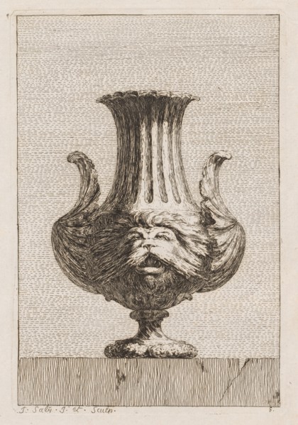 Suite of Vases: Plate 6, 1746. Creator: Jacques François Saly (French, 1717-1776).