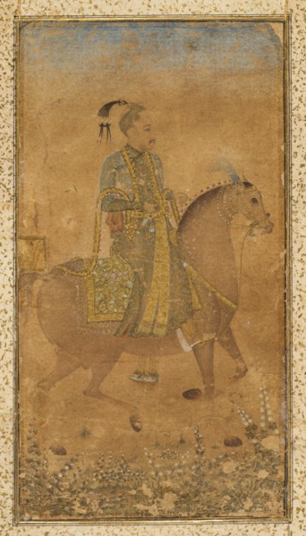 Sultan Abdullah Qutb Shah (1614-74) on Horseback, c. 1635. Creator: Unknown.