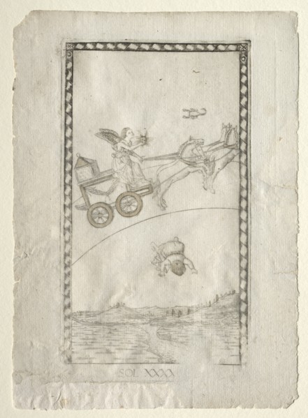 Sun (from the Tarocchi, series A: Firmaments of the Universe, #44), before 1467. Creator: Master of the E-Series Tarocchi (Italian, 15th century).