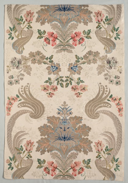Taffeta, Brocaded, 1700-1750. Creator: Unknown.