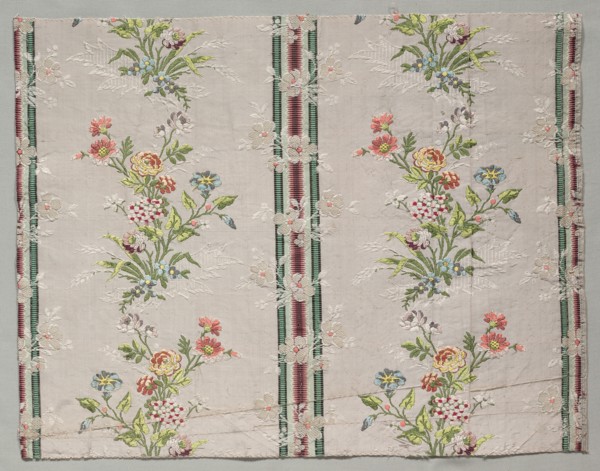 Taffeta, Brocaded, c. 1790. Creator: Unknown.
