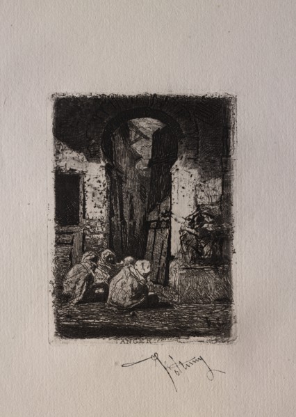 Tanger, Arabes assis. Creator: Mariano Fortuny y Carbó (Spanish, 1838-1874).