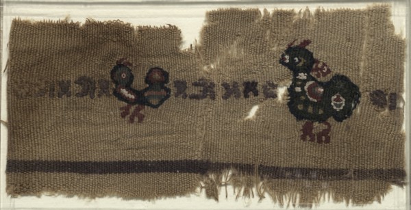 Tapestry with Birds and Greek Letters, 400s - 600s. Creator: Unknown.