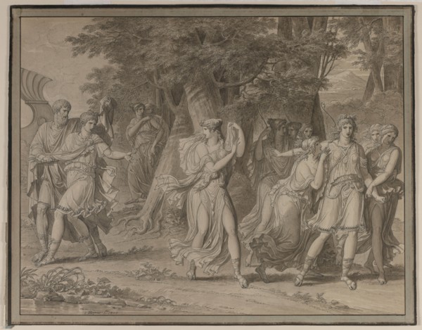 Telemachus, Urged by Mentor, Leaving the Island of Calypso , 1800. Creator: Charles Meynier (French, 1768-1832).