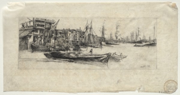 Thames Warehouse, 1859. Creator: James McNeill Whistler (American, 1834-1903).