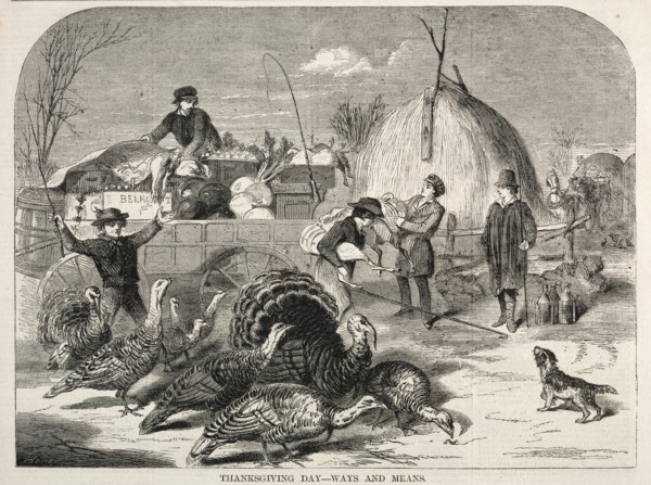 Thanksgiving Day - Ways and Means, 1858. Creator: Winslow Homer (American, 1836-1910).