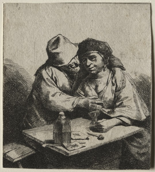 The Amorous Couple. Creator: Cornelis Pietersz Bega (Dutch, 1631/32-1664).