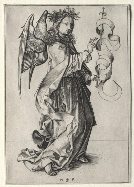 The Angel of the Annunciation . Creator: Martin Schongauer (German, c.1450-1491).