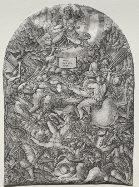 The Apocalypse: The Angel in the Sun Calling the Birds of Prey, 1500s. Creator: Jean Duvet (French, 1485-1561).
