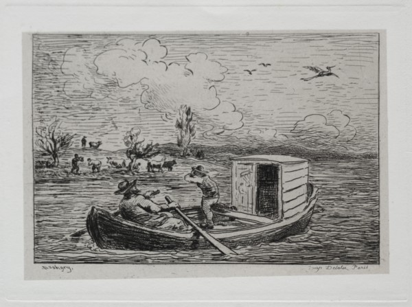 The Boat Trip: Le Mot de Cambronne (The Slanging Match), 1861. Creator: Charles François Daubigny (French, 1817-1878).