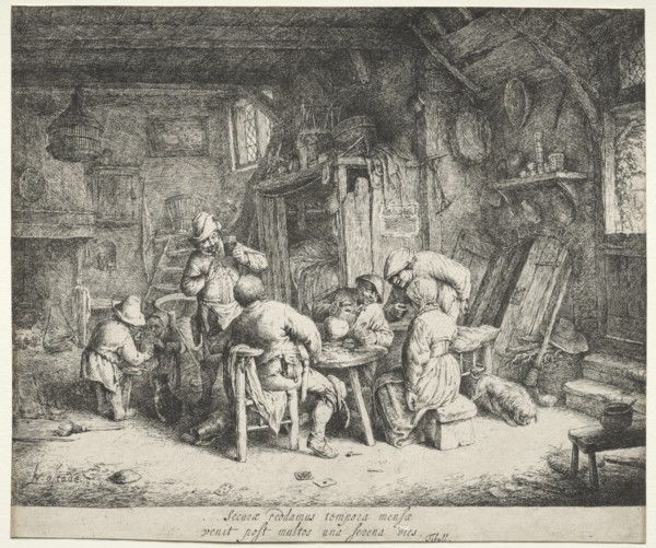 The Breakfast, c. 1664. Creator: Adriaen van Ostade (Dutch, 1610-1684).