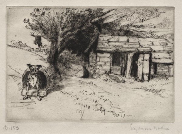 The Cabin, 1877. Creator: Francis Seymour Haden (British, 1818-1910).