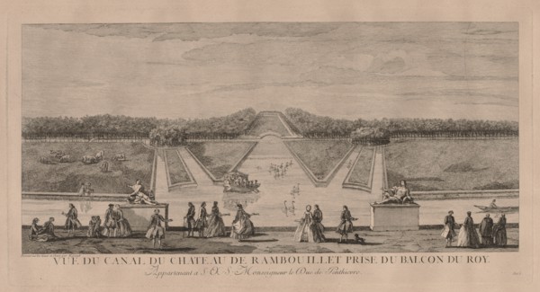 The Chateau from the Canal at Rambouillet. Creator: Jacques Rigaud (French, 1681-1754).