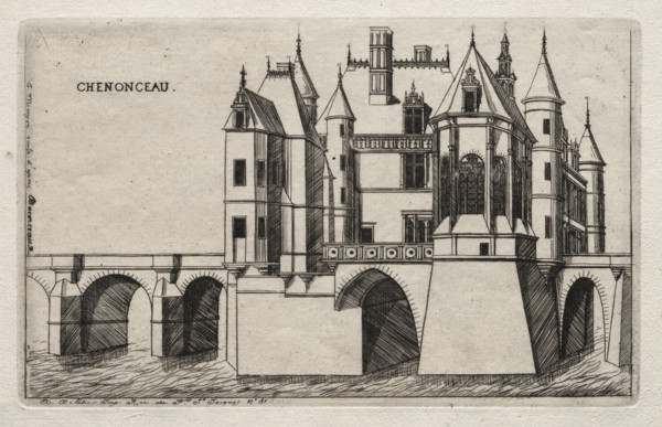 The Chateau of Chenonceau, 1856. Creator: Charles Meryon (French, 1821-1868).