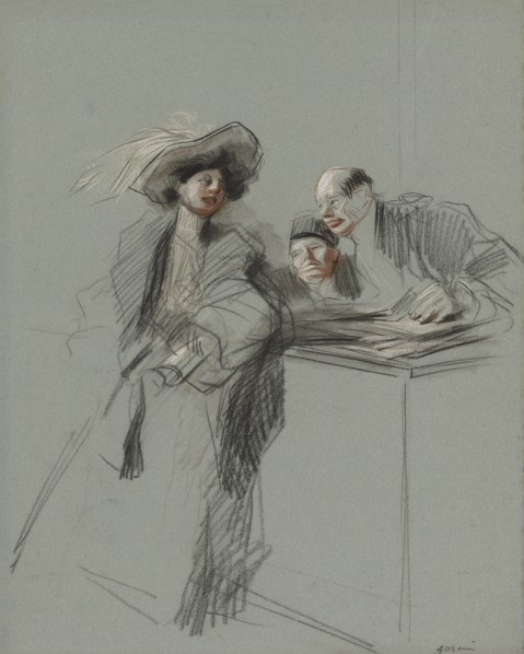 The Client, fourth quarter 1800s or first third 1900s. Creator: Jean Louis Forain (French, 1852-1931).