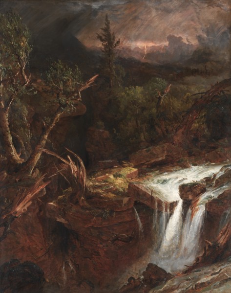 The Clove - A Storm Scene in the Catskill Mountains, 1851. Creator: Jasper F. Cropsey (American, 1823-1900).