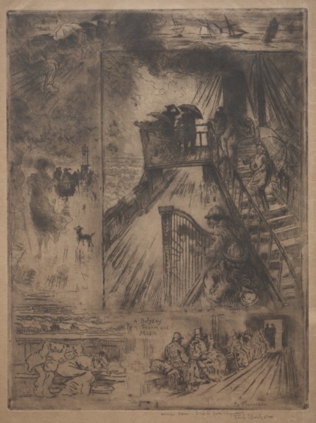 The Crossing, c. 1880. Creator: Félix Hilaire Buhot (French, 1847-1898).