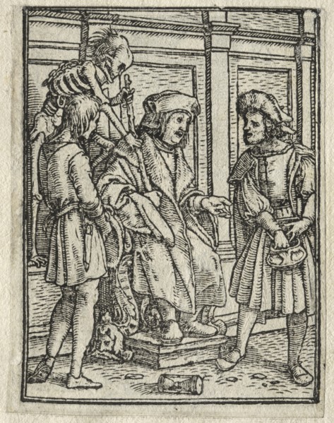 The Dance of Death: The Canon or Prebendary; The Judge. Creator: Hans Holbein (German, 1497/98-1543).