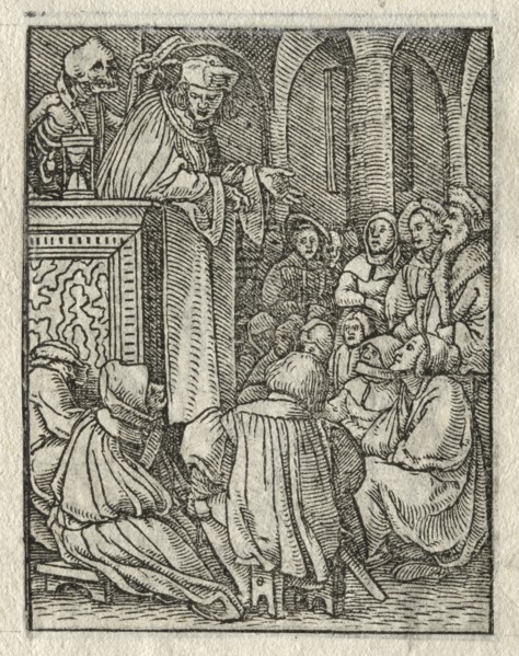 The Dance of Death: The Preacher; The Priest. Creator: Hans Holbein (German, 1497/98-1543).