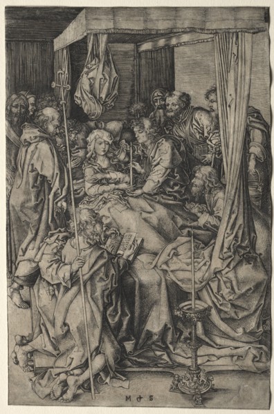 The Death of the Virgin. Creator: Martin Schongauer (German, c.1450-1491).
