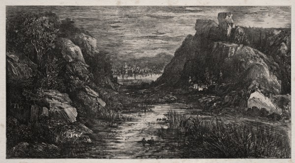 The Distant City, 1868. Creator: Rodolphe Bresdin (French, 1822-1885).