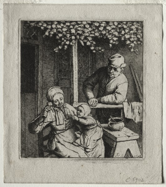 The Doll, 1678. Creator: Adriaen van Ostade (Dutch, 1610-1684).