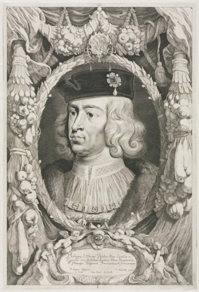 The Dukes of Burgundy: No. 8. Portrait of Philippe I (the Handsome) of Castile. Creator: Jonas Suyderhoef (Dutch, c. 1613-1686).