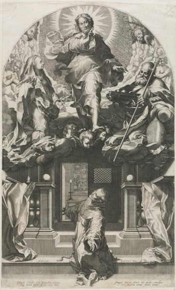 The Ecstasy of St. Francis. Creator: Francesco Villamena (Italian, 1566-1624).