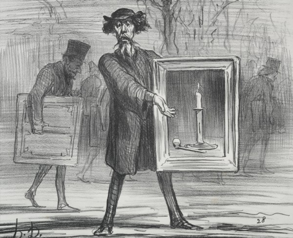 The Exhibition of 1859 (plate 1): They have Refused this, the Ignoramuses!, 1859. Creator: Honoré Daumier (French, 1808-1879).