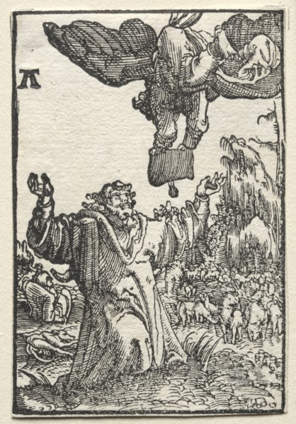 The Fall and Redemption of Man: The Message of the Angel to Joachim, c. 1515. Creator: Albrecht Altdorfer (German, c. 1480-1538).