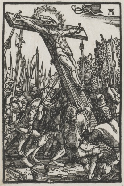 The Fall and Redemption of Man: The Raising of the Cross, c. 1515. Creator: Albrecht Altdorfer (German, c. 1480-1538).