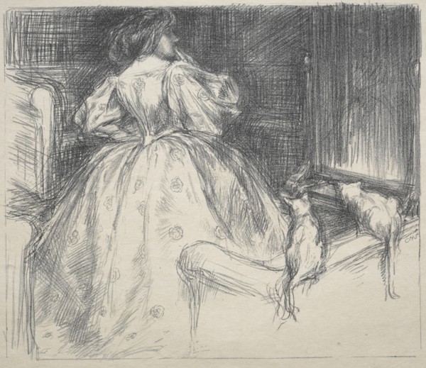 The Fantastic Dress, 1890. Creator: Charles Hasslewood Shannon (British, 1863-1937).