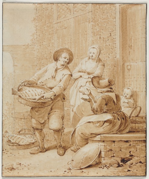 The Fish Monger, second half 18th century. Creator: Hendrik Meijer (Dutch, 1737-1793).