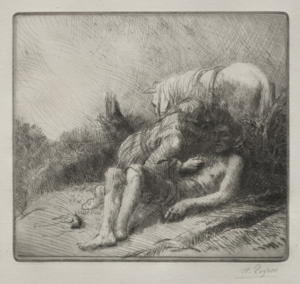 The Good Samaritan. Creator: Alphonse Legros (French, 1837-1911).