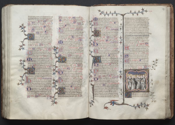 The Gotha Missal: Fol. 127r, All Saints, c. 1375. Creator: Master of the Boqueteaux (French); Workshop, and.