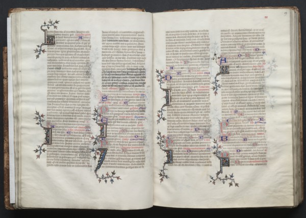 The Gotha Missal: Fol. 28v, Text, c. 1375. Creator: Master of the Boqueteaux (French); Workshop, and.