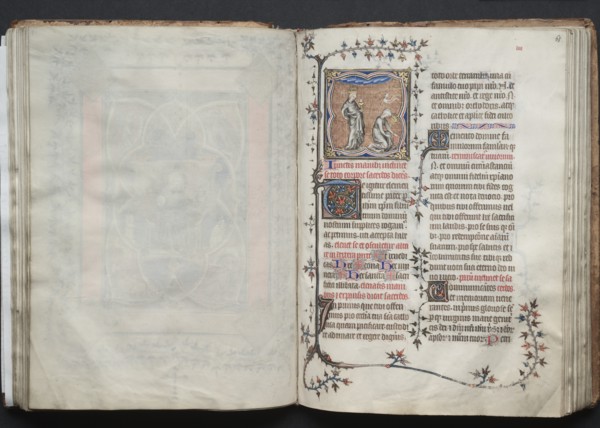 The Gotha Missal: Fol. 65r, The Church and the Synagogue, c. 1375. Creator: Master of the Boqueteaux (French); Workshop, and.