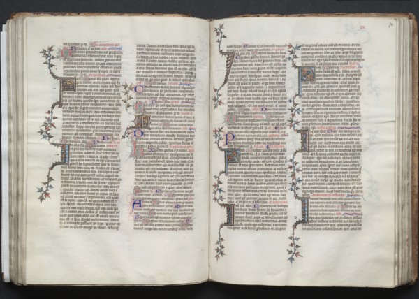 The Gotha Missal: Fol. 74r, Text, c. 1375. Creator: Master of the Boqueteaux (French); Workshop, and.